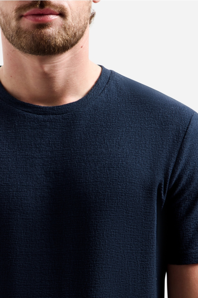 NO-EXCESS blauwe heren t-shirt | Close up