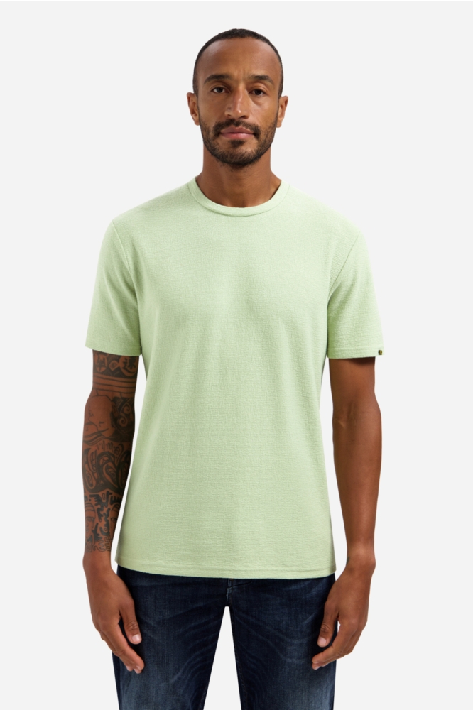 NO-EXCESS groene heren t-shirt | Model vooraanzicht