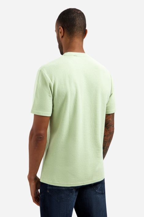 NO-EXCESS groene heren t-shirt | Model achteraanzicht