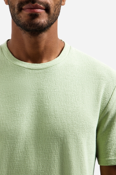 NO-EXCESS groene heren t-shirt | Close up