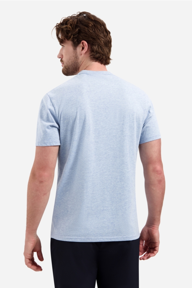 NO-EXCESS blauwe heren t-shirt | Model achteraanzicht