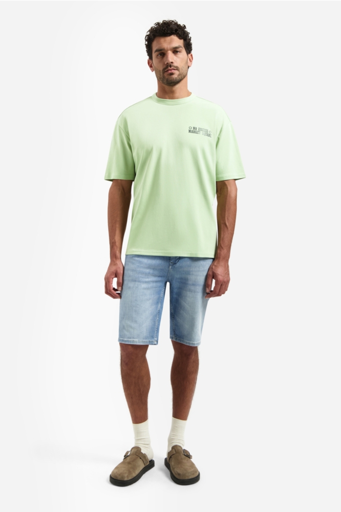 NO-EXCESS groene heren t-shirt | Model