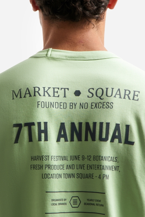 NO-EXCESS groene heren t-shirt | Close up