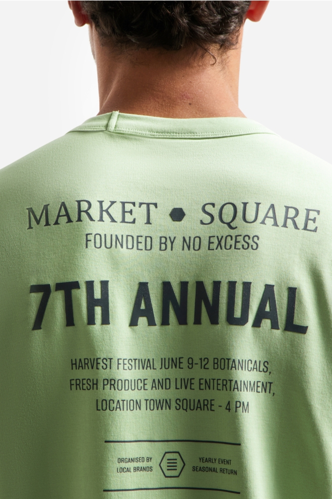 NO-EXCESS groene heren t-shirt | Close up