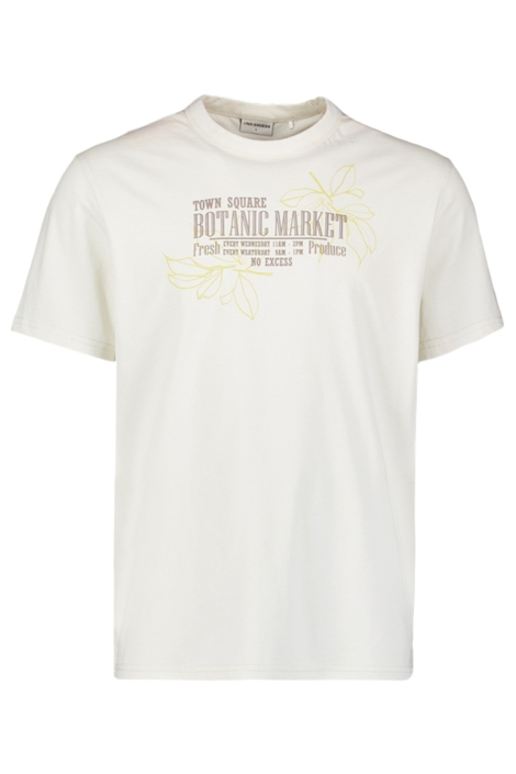 NO-EXCESS beige heren t-shirt | Vooraanzicht