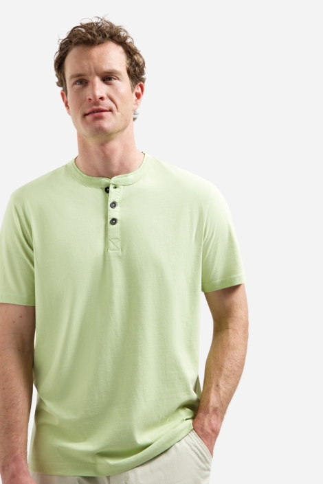 NO-EXCESS groene heren t-shirt | Model vooraanzicht