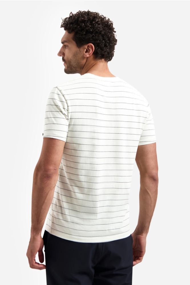 NO-EXCESS beige heren t-shirt | Model achteraanzicht