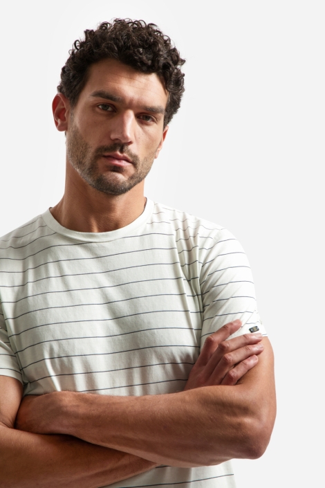 NO-EXCESS beige heren t-shirt | Close up