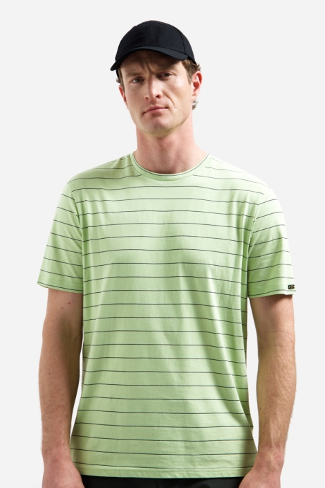NO-EXCESS groene heren t-shirt | Model vooraanzicht
