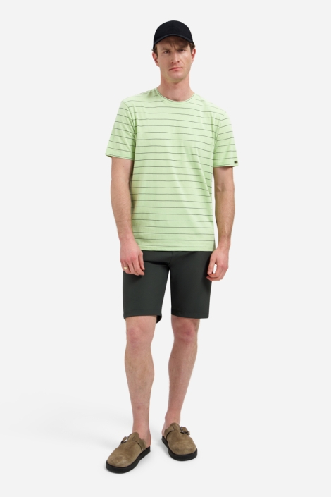 NO-EXCESS groene heren t-shirt | Model