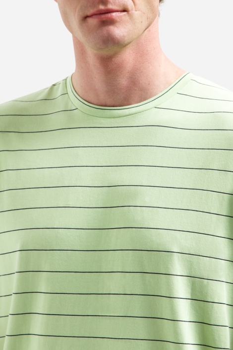 NO-EXCESS groene heren t-shirt | Close up