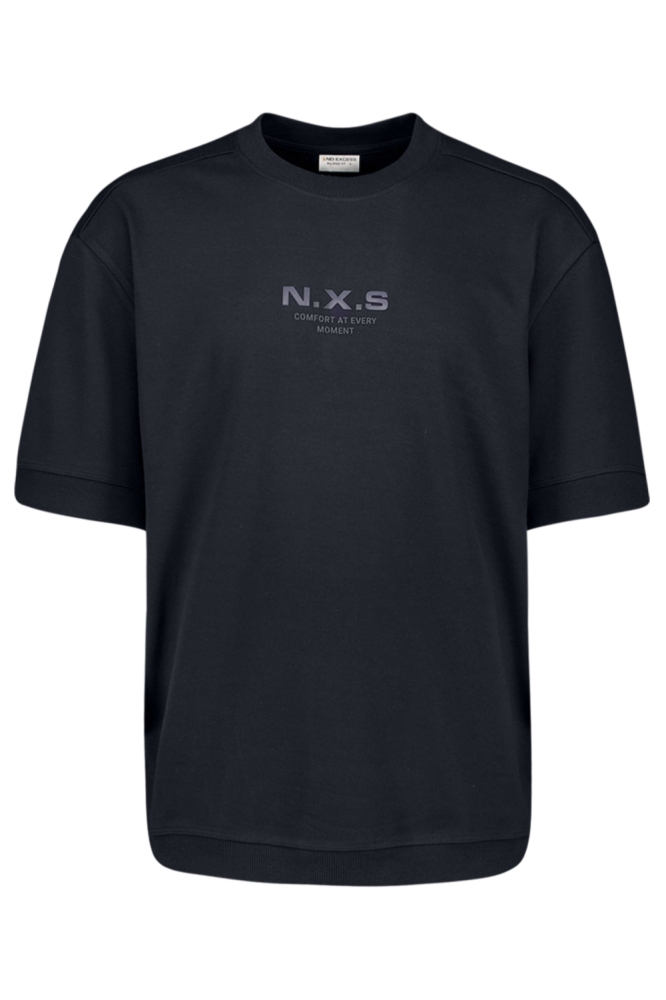 NO-EXCESS blauwe heren t-shirt | Vooraanzicht