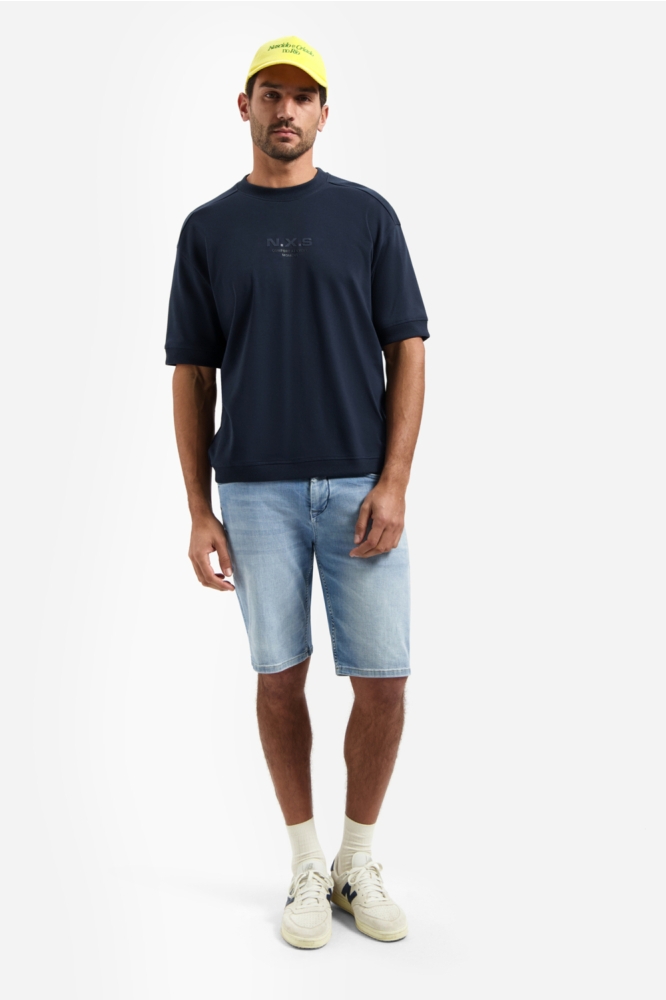 NO-EXCESS blauwe heren t-shirt | Model