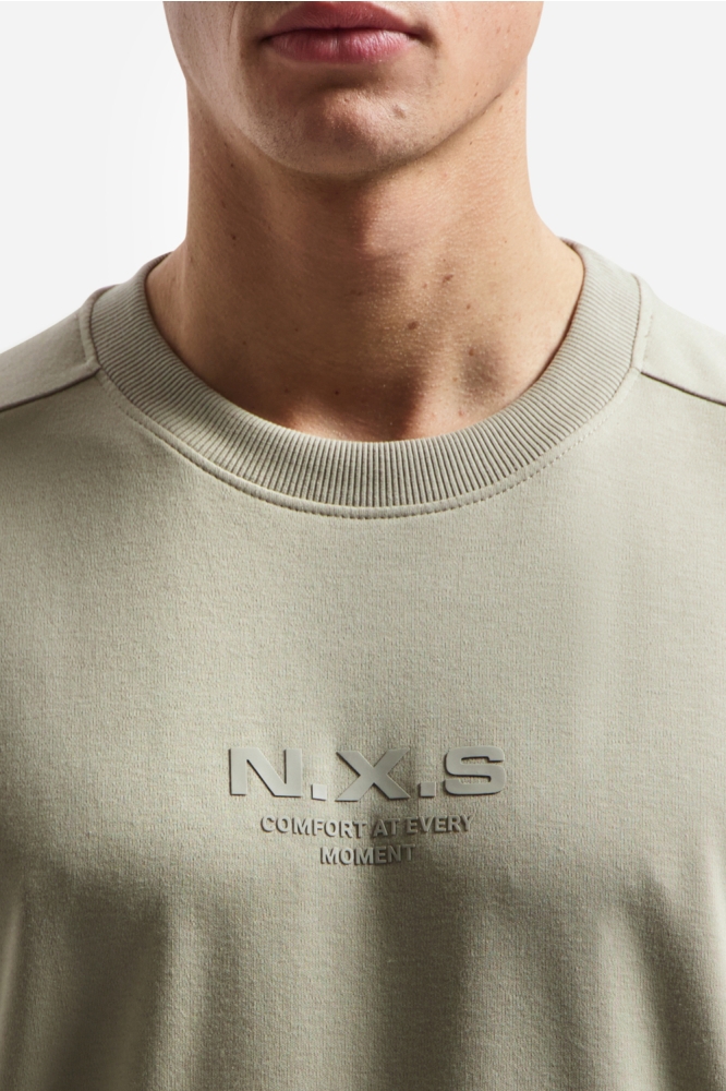 NO-EXCESS taupe heren t-shirt | Kleurstaal
