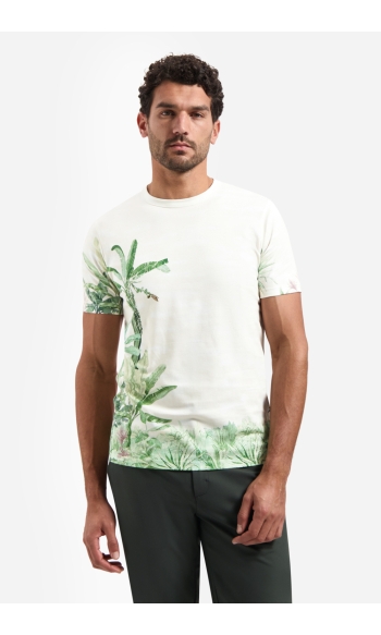 T SHIRT MET BOTANISCHE PRINT 31350387 050 GROEN