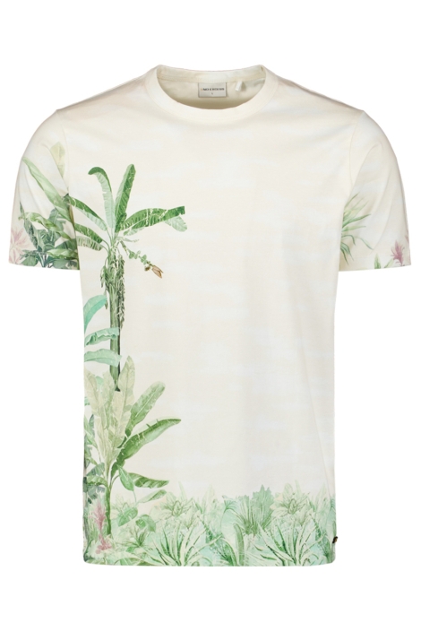 NO-EXCESS beige heren t-shirt | Vooraanzicht