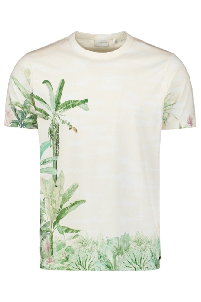 NO-EXCESS beige heren t-shirt | Vooraanzicht