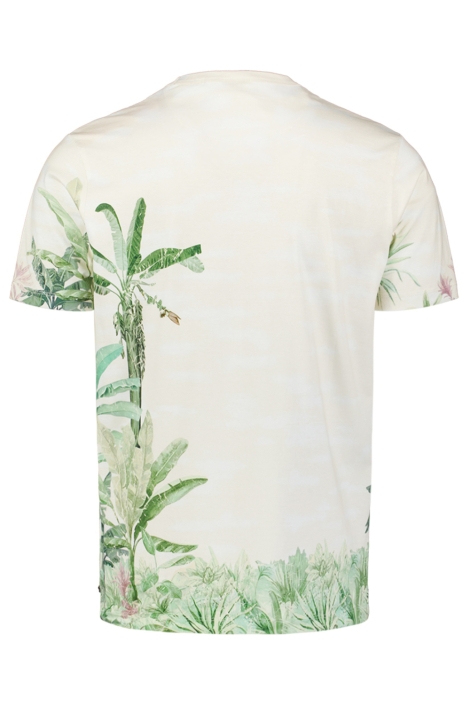 NO-EXCESS beige heren t-shirt | Achteraanzicht