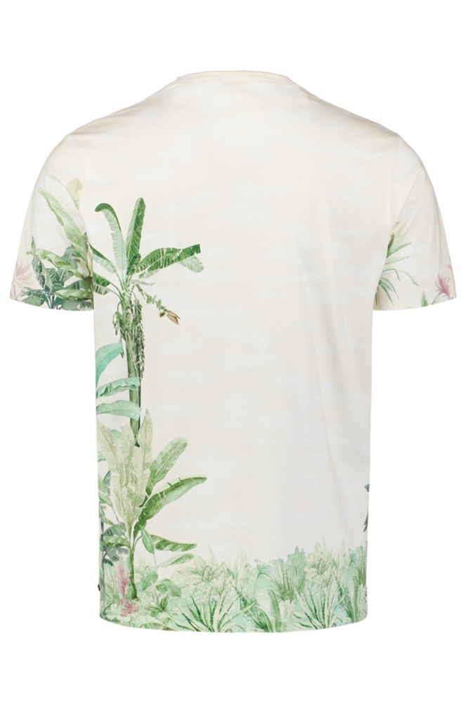 NO-EXCESS beige heren t-shirt | Achteraanzicht