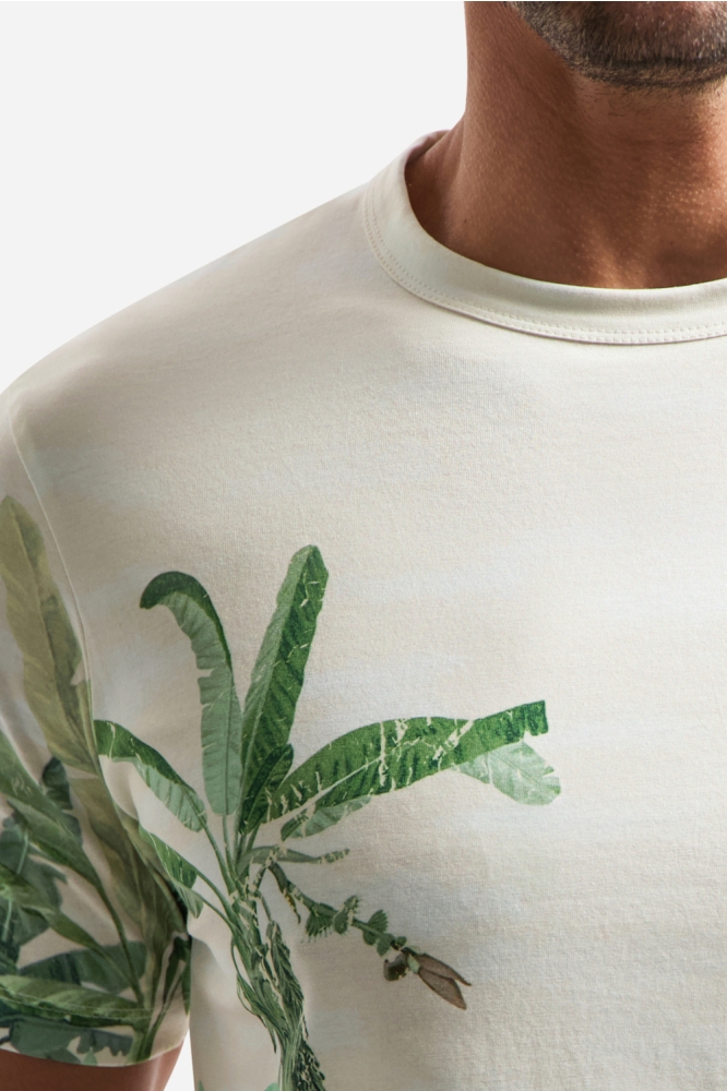 NO-EXCESS beige heren t-shirt | Close up