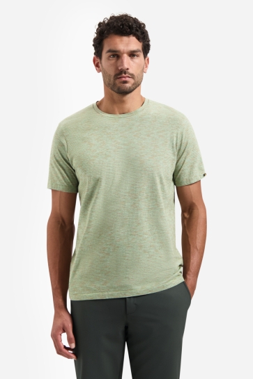 NO-EXCESS T-shirt GESTREEPT T SHIRT MET RONDE HALS 31350307 050 Green