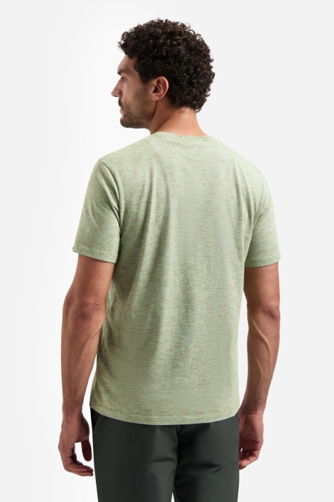 NO-EXCESS groene heren t-shirt | Model achteraanzicht