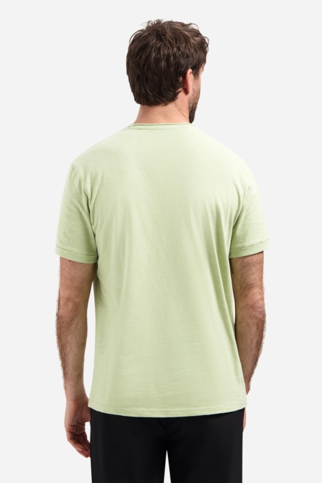 NO-EXCESS groene heren t-shirt | Model achteraanzicht