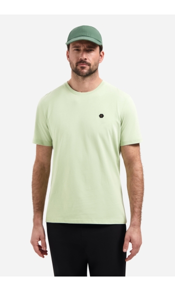 PEACHED T SHIRT MET RONDE HALS 31360275SN 050 GROEN