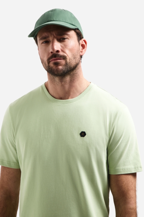 NO-EXCESS groene heren t-shirt | Model vooraanzicht