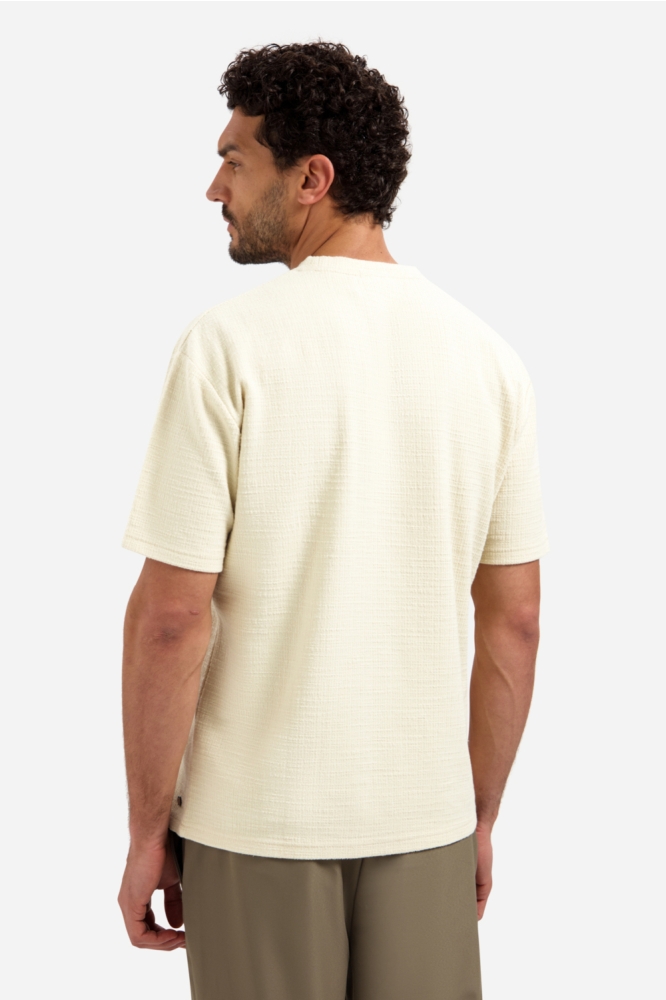 NO-EXCESS beige heren t-shirt | Model achteraanzicht