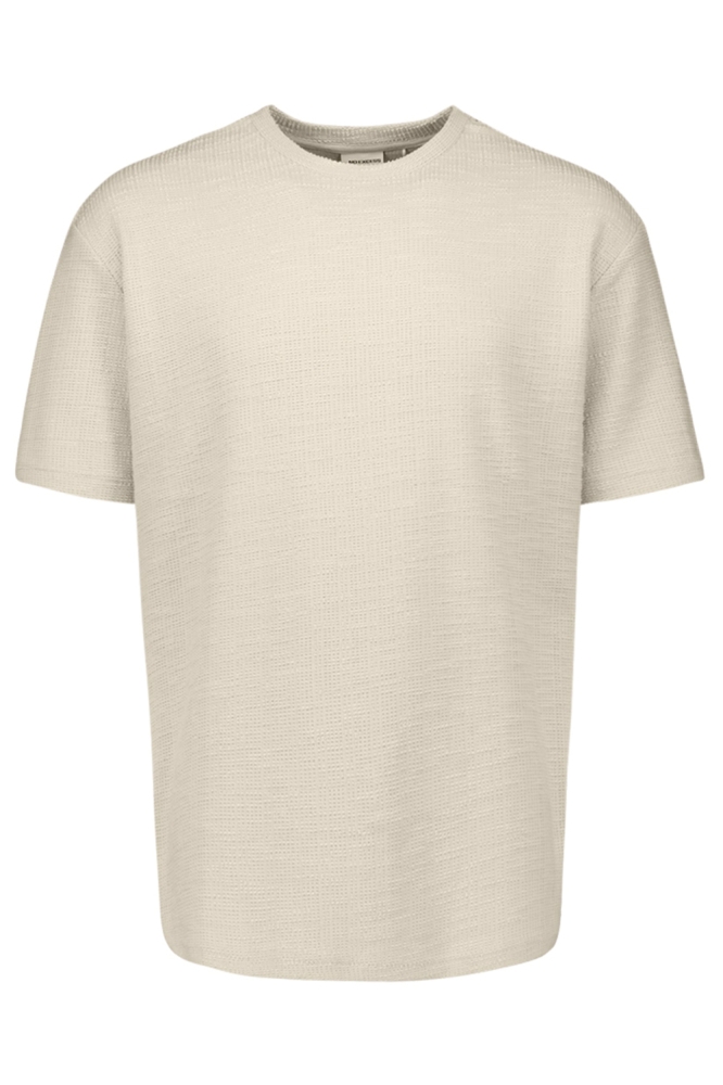 NO-EXCESS beige heren t-shirt | Vooraanzicht