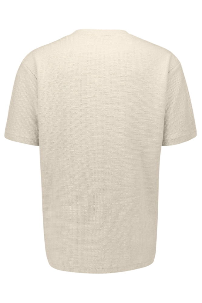 NO-EXCESS beige heren t-shirt | Achteraanzicht