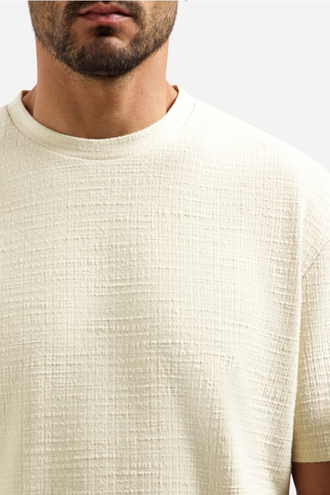 NO-EXCESS beige heren t-shirt | Close up
