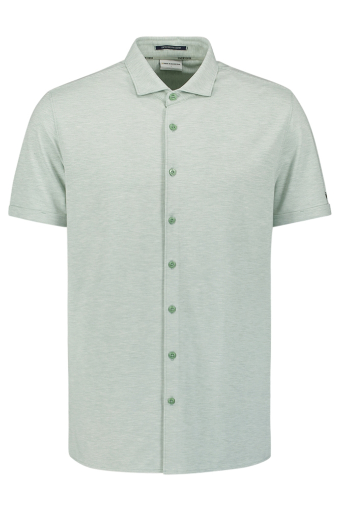 NO-EXCESS groene heren polo | Vooraanzicht