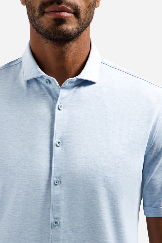 NO-EXCESS blauwe heren overhemd | Close up