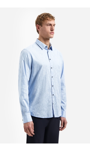 JACQUARD OVERHEMD 31430147 030 BLAUW