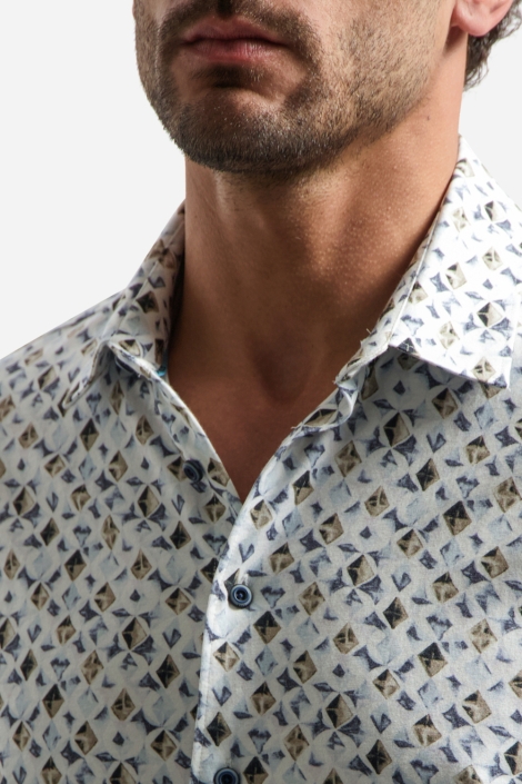 NO-EXCESS blauwe heren overhemd | Kleurstaal