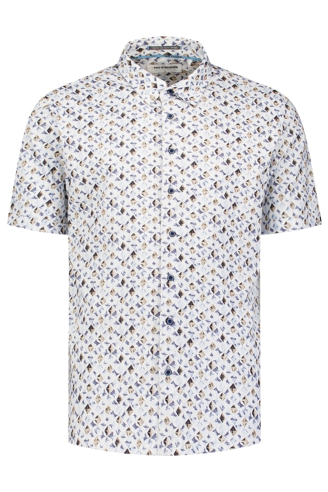 NO-EXCESS blauwe heren overhemd | Vooraanzicht