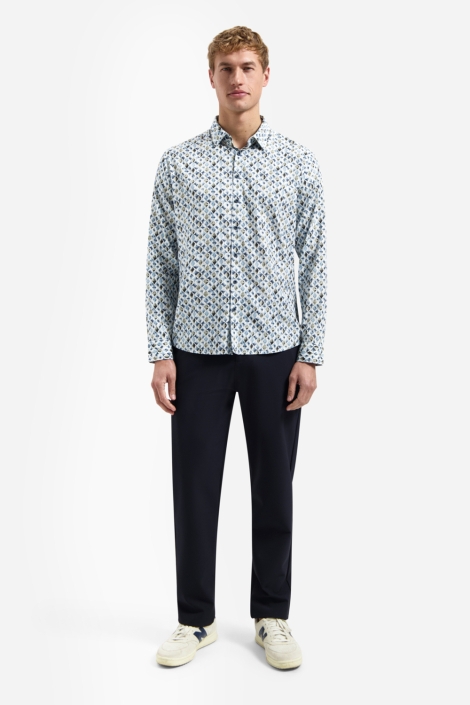 NO-EXCESS blauwe heren overhemd | Close up