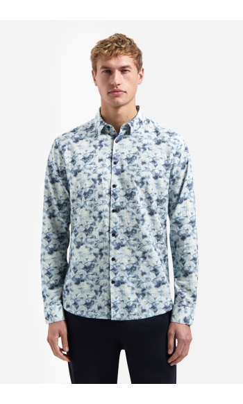 OVERHEMD MET BLOEMENPRINT 31430120 030 BLAUW