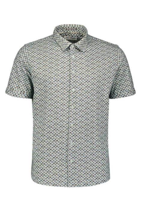 NO-EXCESS groene heren overhemd | Vooraanzicht