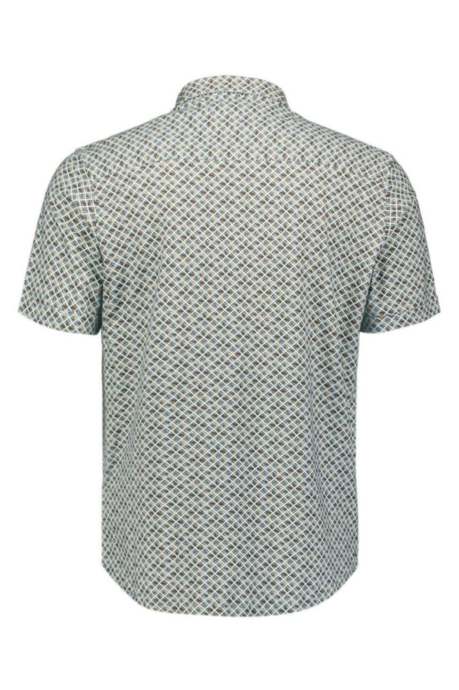 NO-EXCESS groene heren overhemd | Achteraanzicht