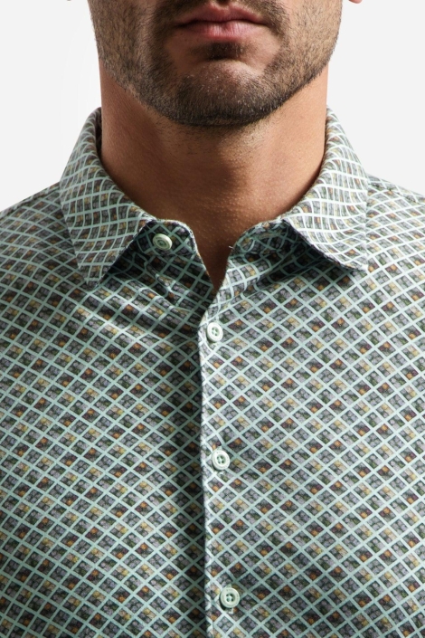 NO-EXCESS groene heren overhemd | Kleurstaal