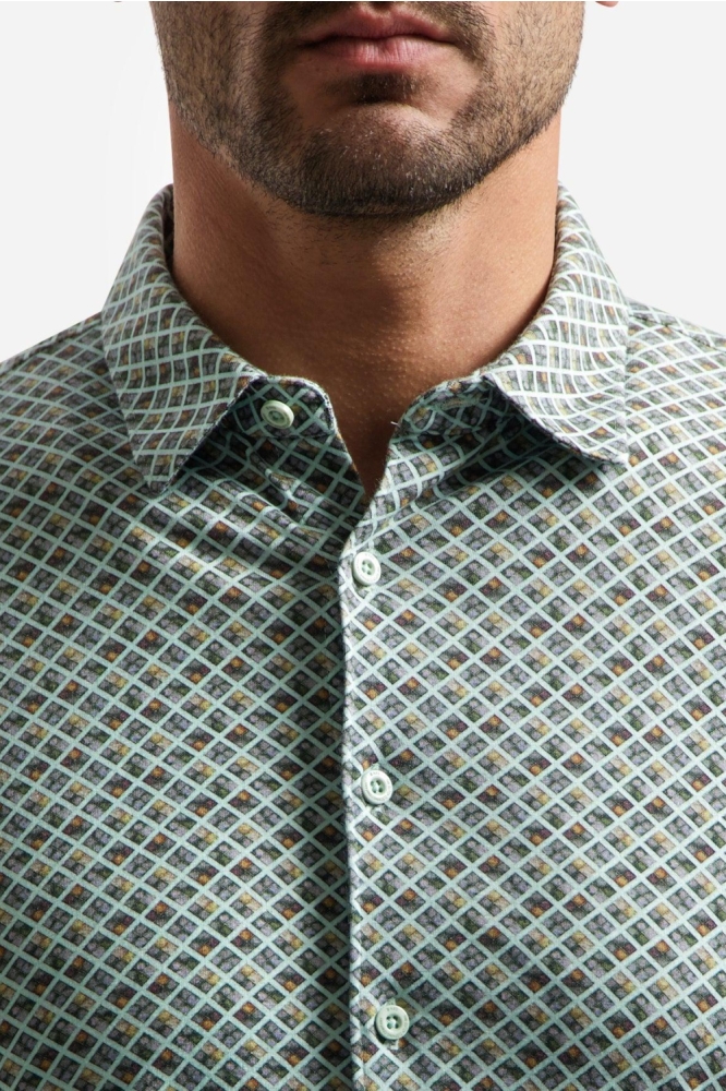NO-EXCESS groene heren overhemd | Kleurstaal