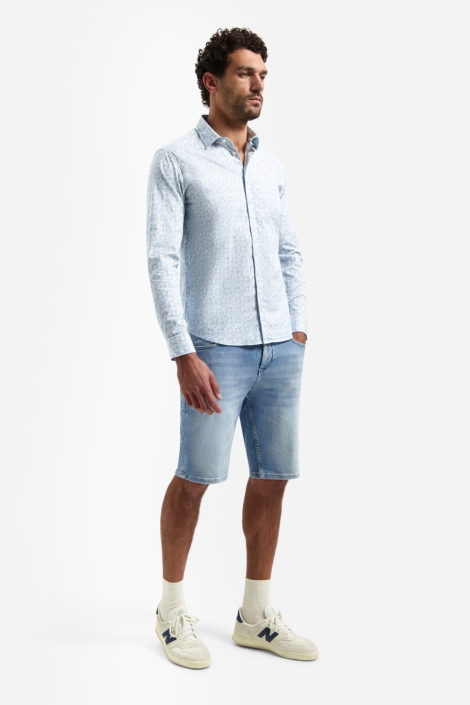 NO-EXCESS blauwe heren overhemd | Model