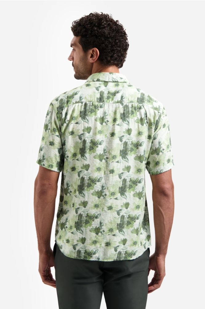 NO-EXCESS groene heren overhemd | Model achteraanzicht
