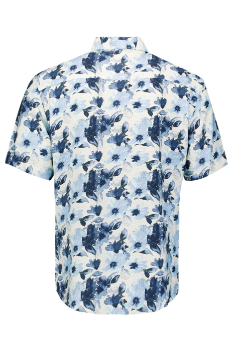 NO-EXCESS blauwe heren overhemd | Achteraanzicht