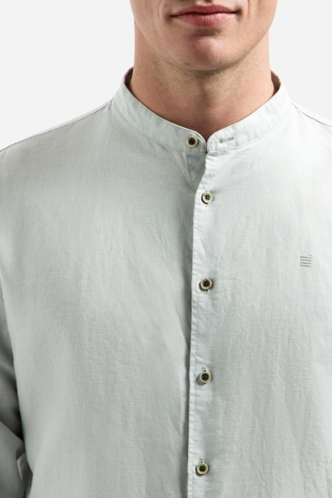 NO-EXCESS groene heren overhemd | Close up