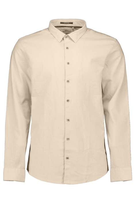 NO-EXCESS beige heren overhemd | Vooraanzicht