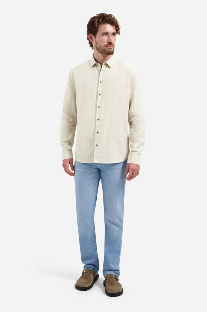 NO-EXCESS beige heren overhemd | Model